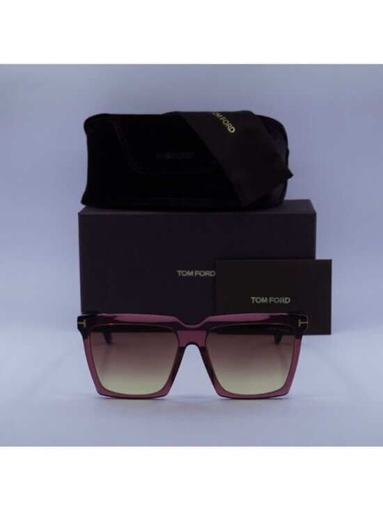 Tom Ford FT0764 69T Sabrina Square Sunglasses - Bordeaux main image 4